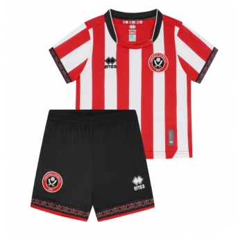Sheffield United Maglia Gara Casa Repliche 2025-26 Bambino Maniche Corte